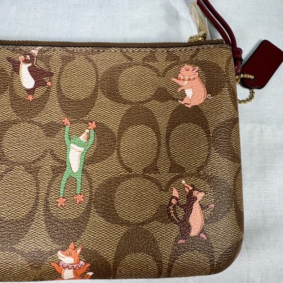 Coach Wristlet -Signature Canvas with Party Animals Print - Picture 6 of 7